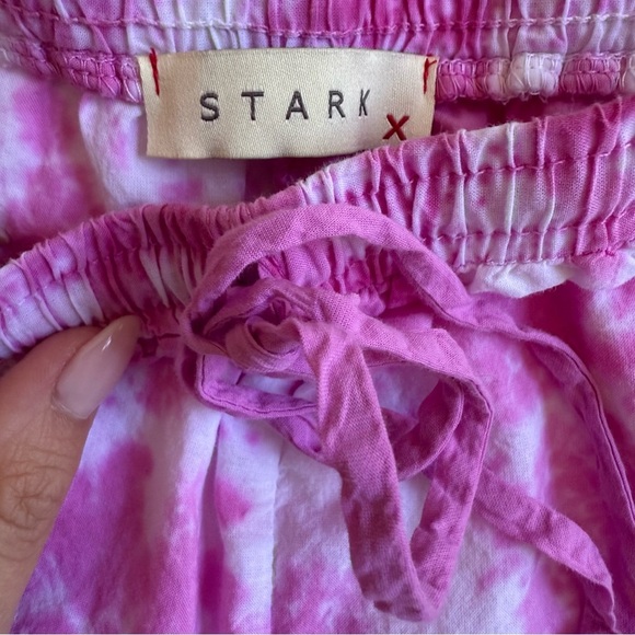 STARK X Pink Tie Dye Cotton Drawstring Shorts M - Picture 9 of 11